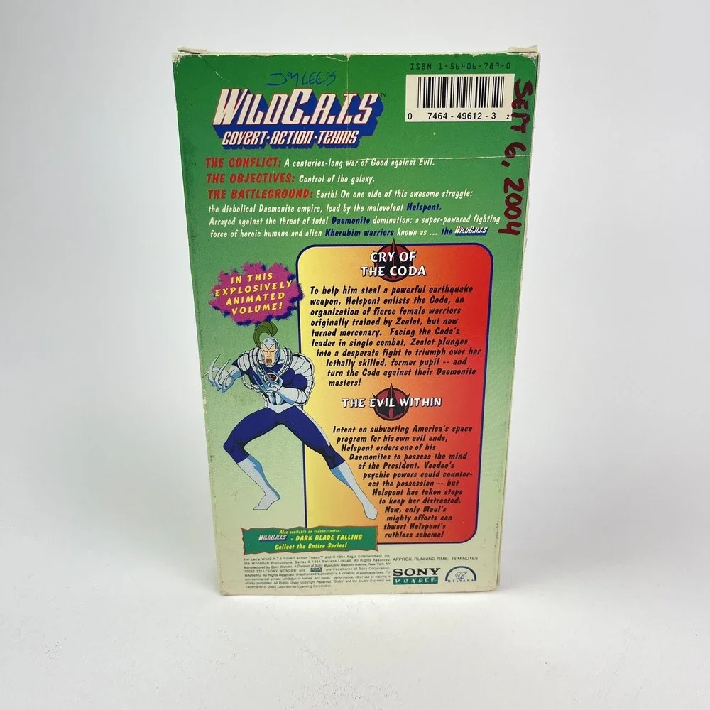 Jim Lee WILDCATS Cry of the Coda Vintage VHS Wildcats